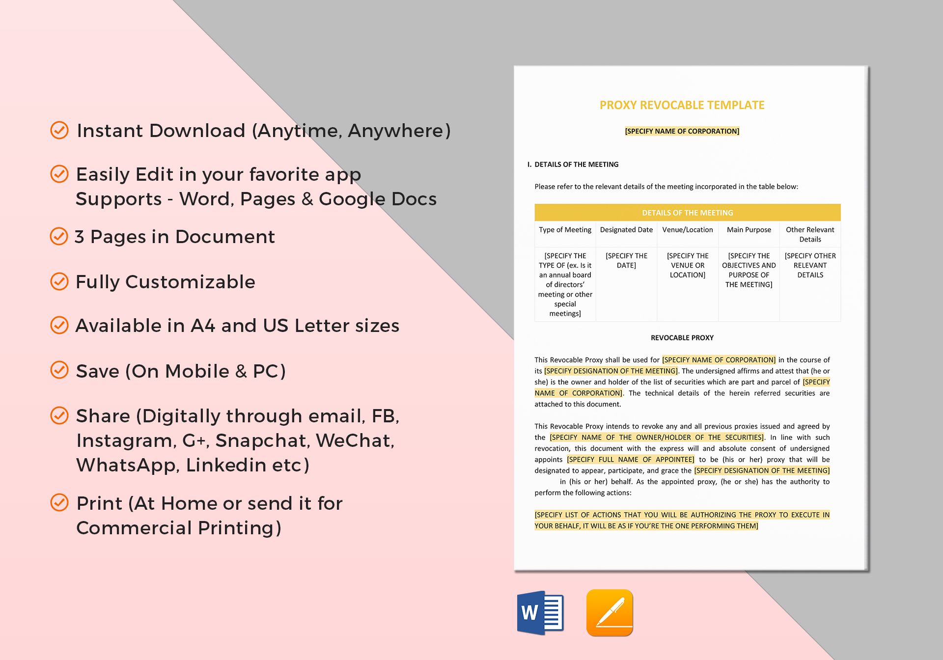 Proxy Revocable Template