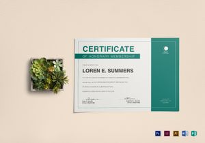 honorary membership certificate template