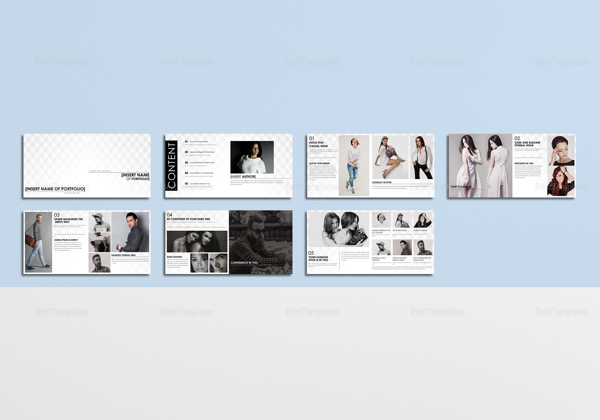 Fashion Portfolio Catalog Template in PSD, Word, Publisher, InDesign