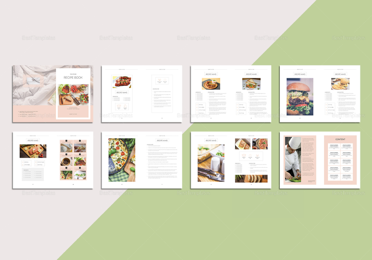 Recipe Book Cover Template in PSD, Word, Publisher, InDesign