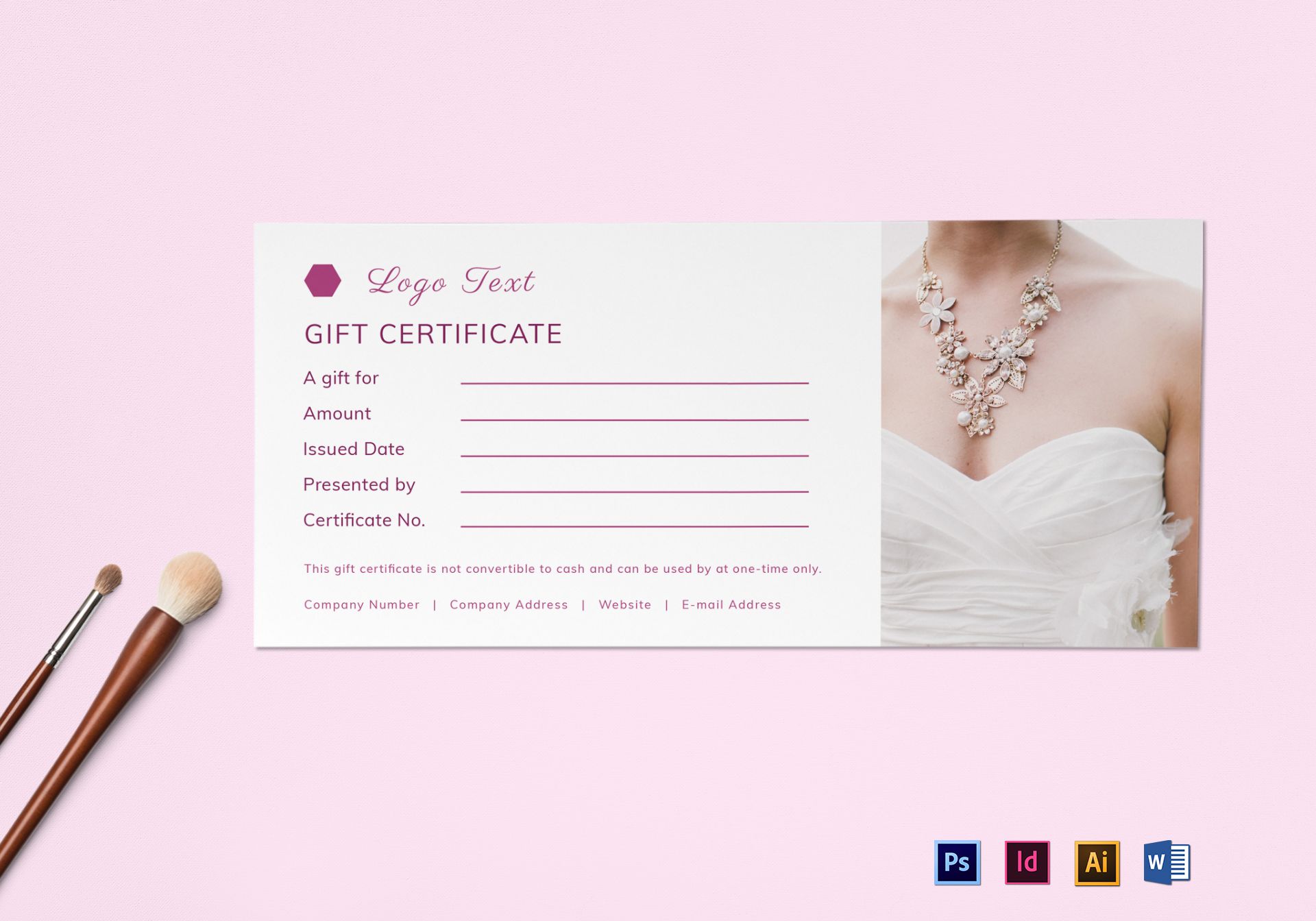 Blank Gift Certificate Design Template In PSD Word Illustrator InDesign Blank Gift Certificate Design Template In PSD Word Illustrator InDesign