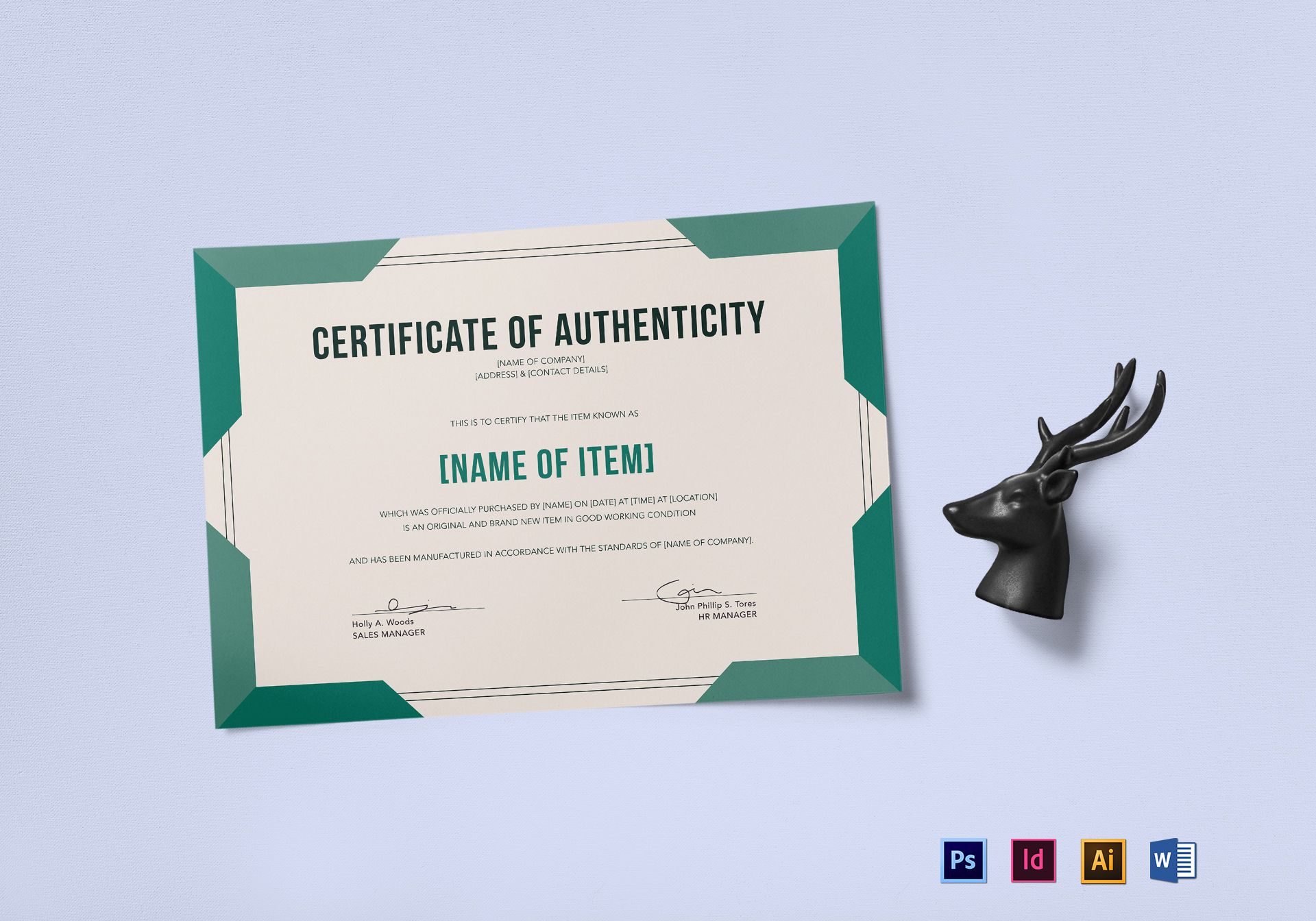 Certificate of Authenticity with Explanation (Regular Item