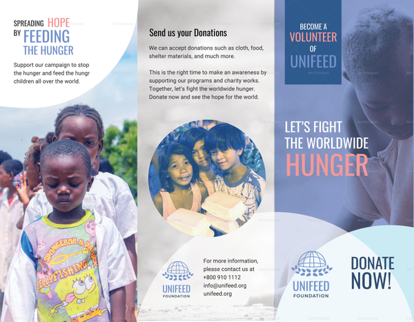 Charity Brochure Design Template in PSD, Word, Publisher, Illustrator ...