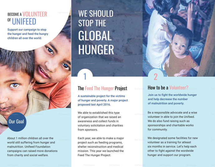 Charity Brochure Design Template In Psd Word Publisher Illustrator