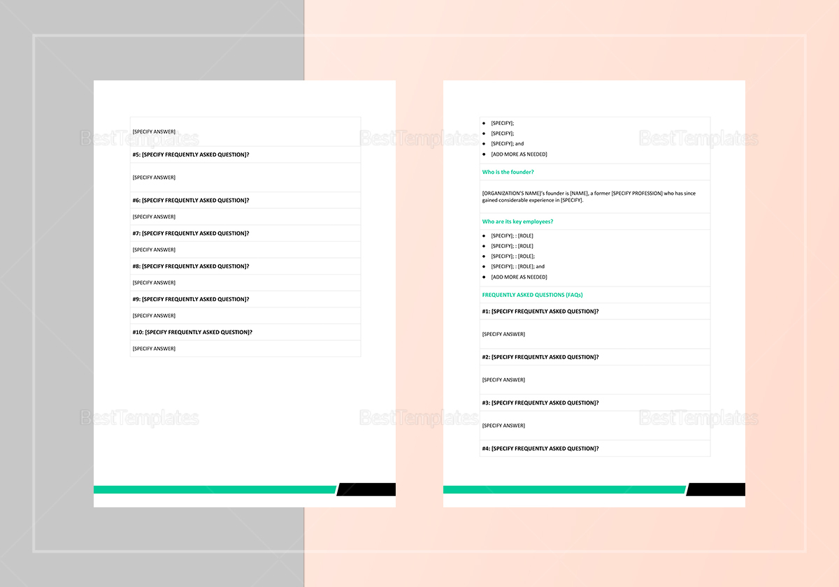 Business Fact Sheet Template in Word, Google Docs, Apple Pages