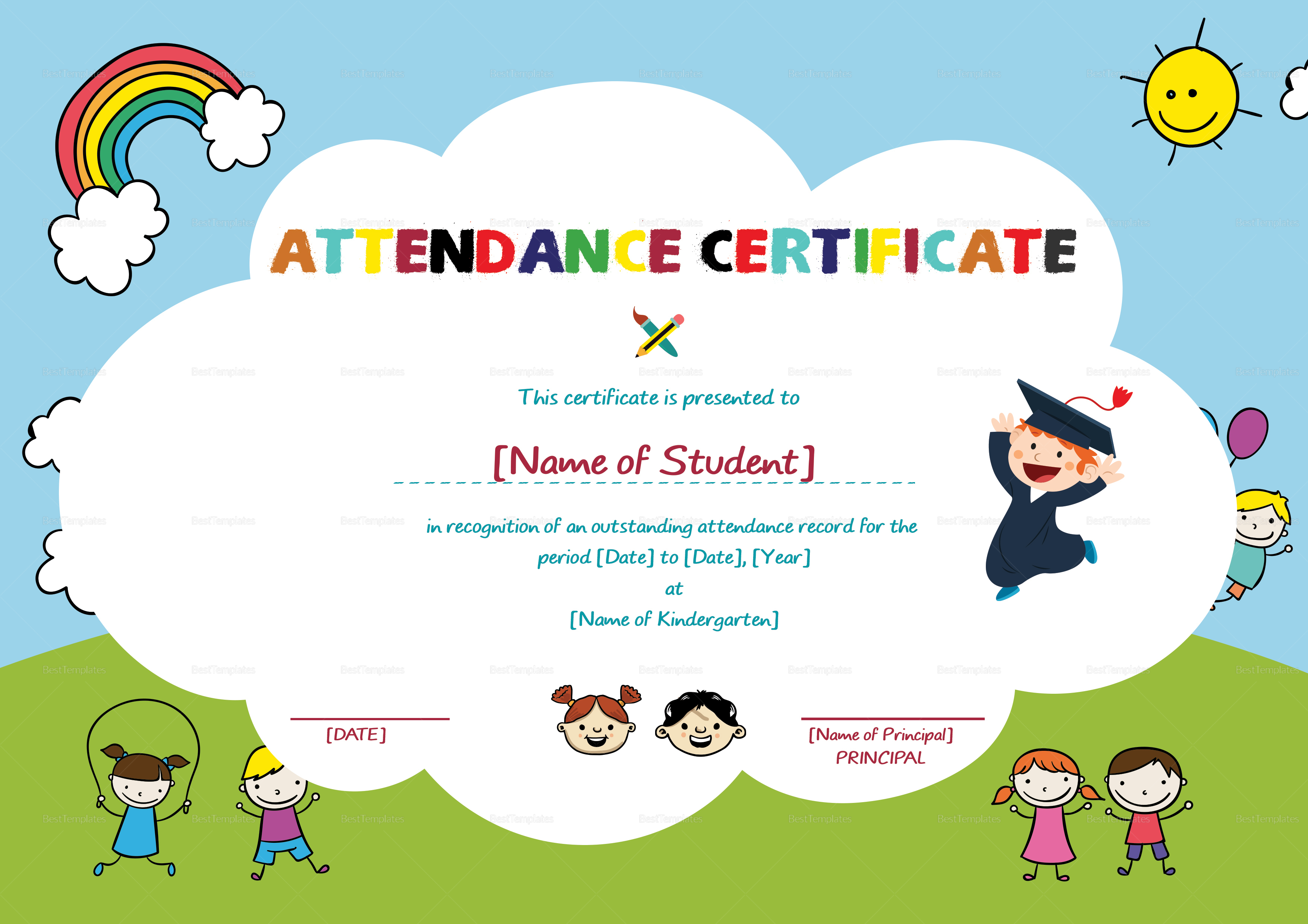 School Students Attendance Certificate