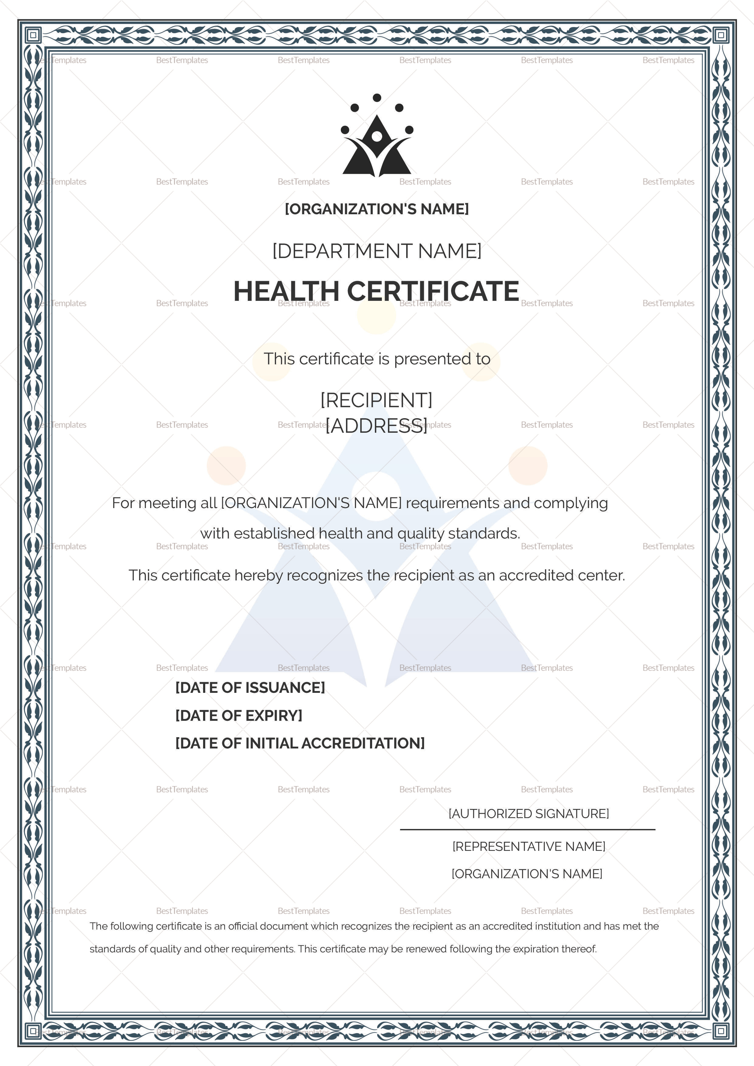 Universal Child Health Certificate