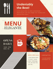 Restaurant Menu Flyer Design Template in PSD, Word, Publisher ...