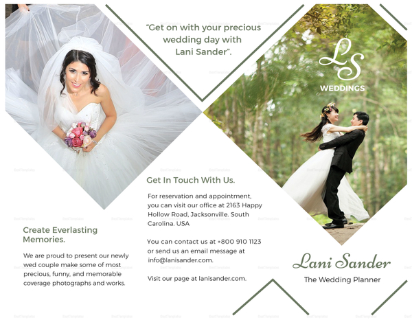 Wedding Planner Brochure Design Template in PSD, Word, Publisher ...