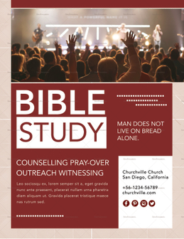 Bible Study Flyer Design Template in PSD, Word, Publisher, Illustrator ...