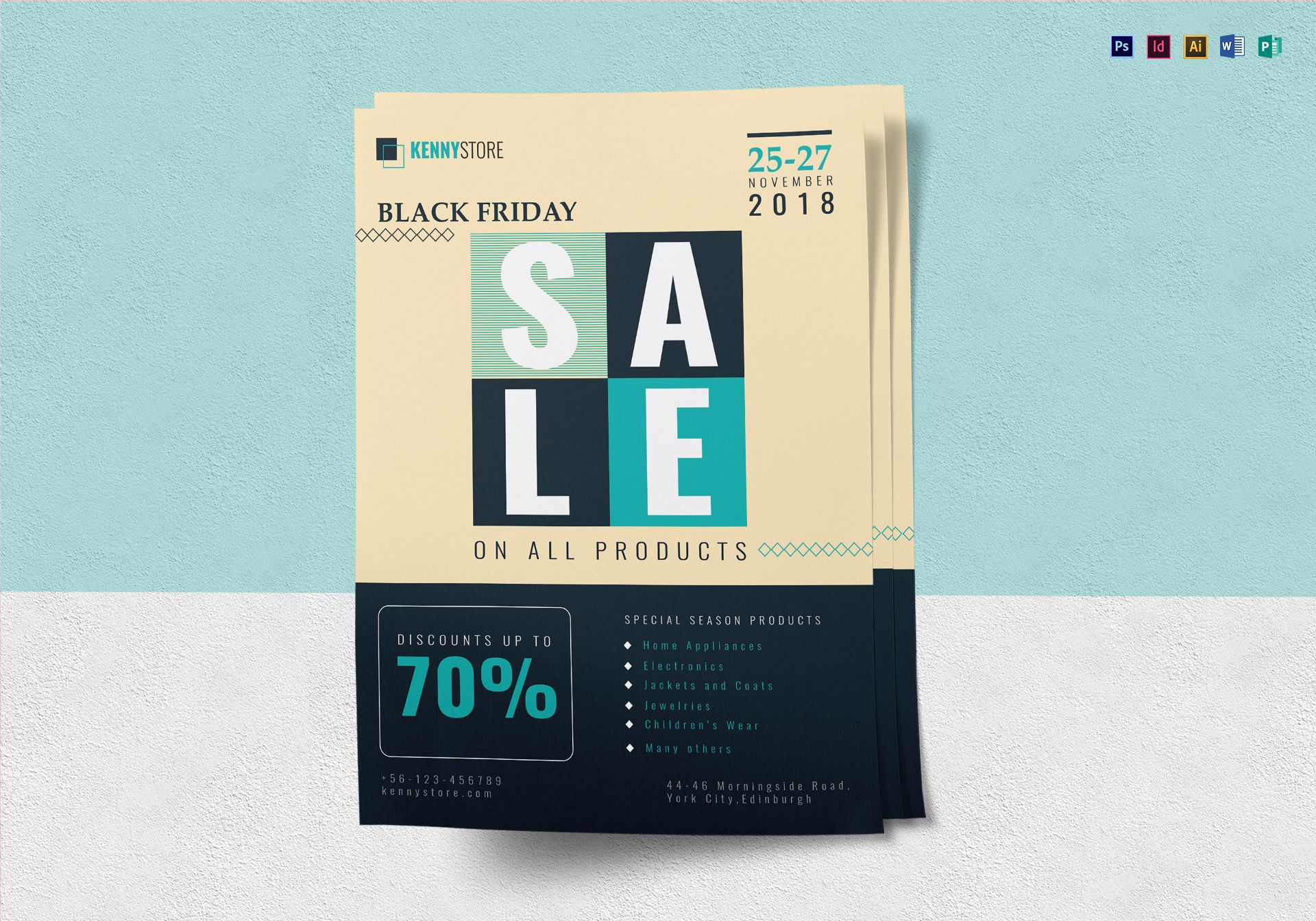 black friday big sale flyer design template in psd word publisher