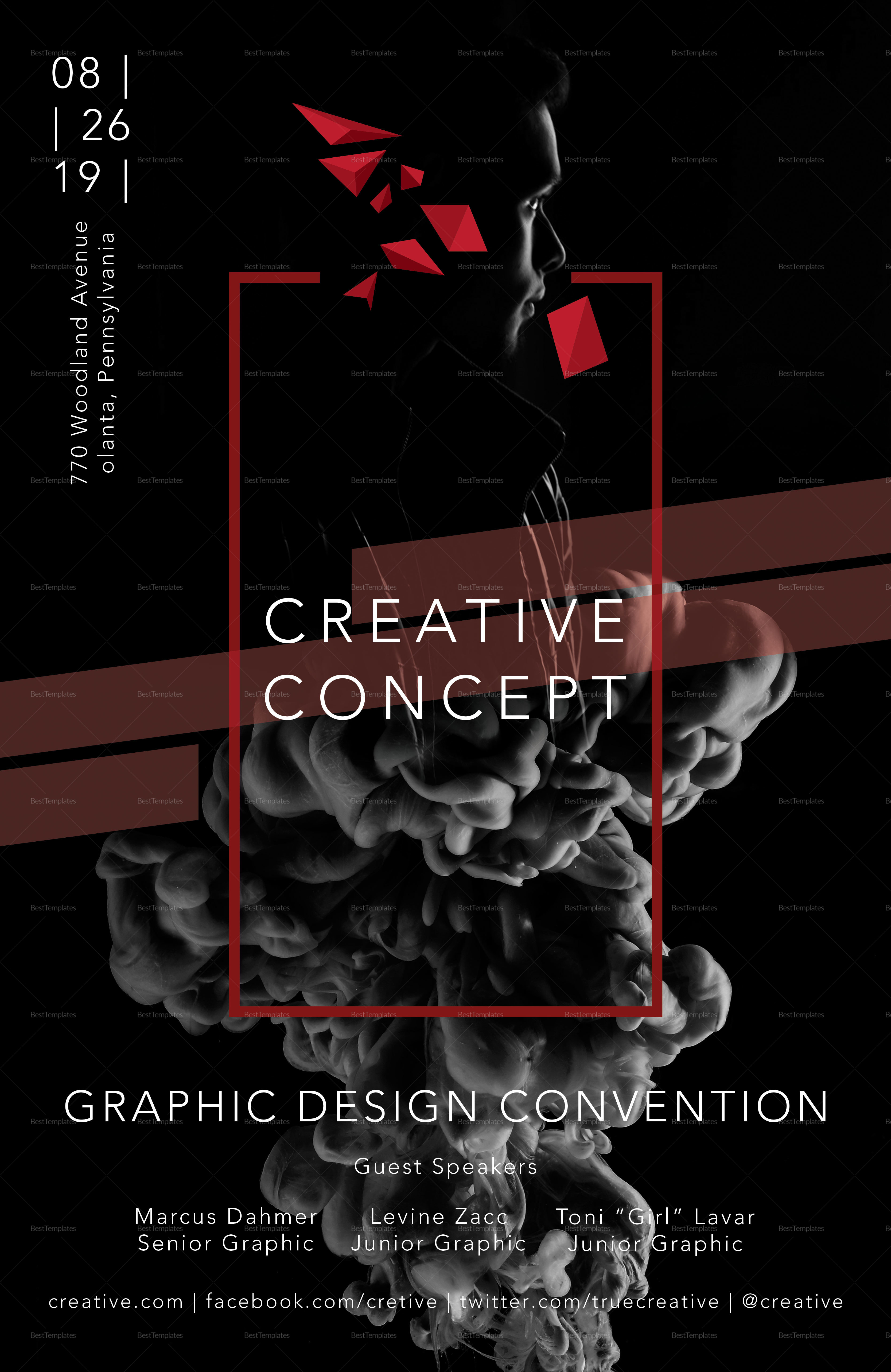 Creative Concept Poster Design Template In Psd Word Publisher