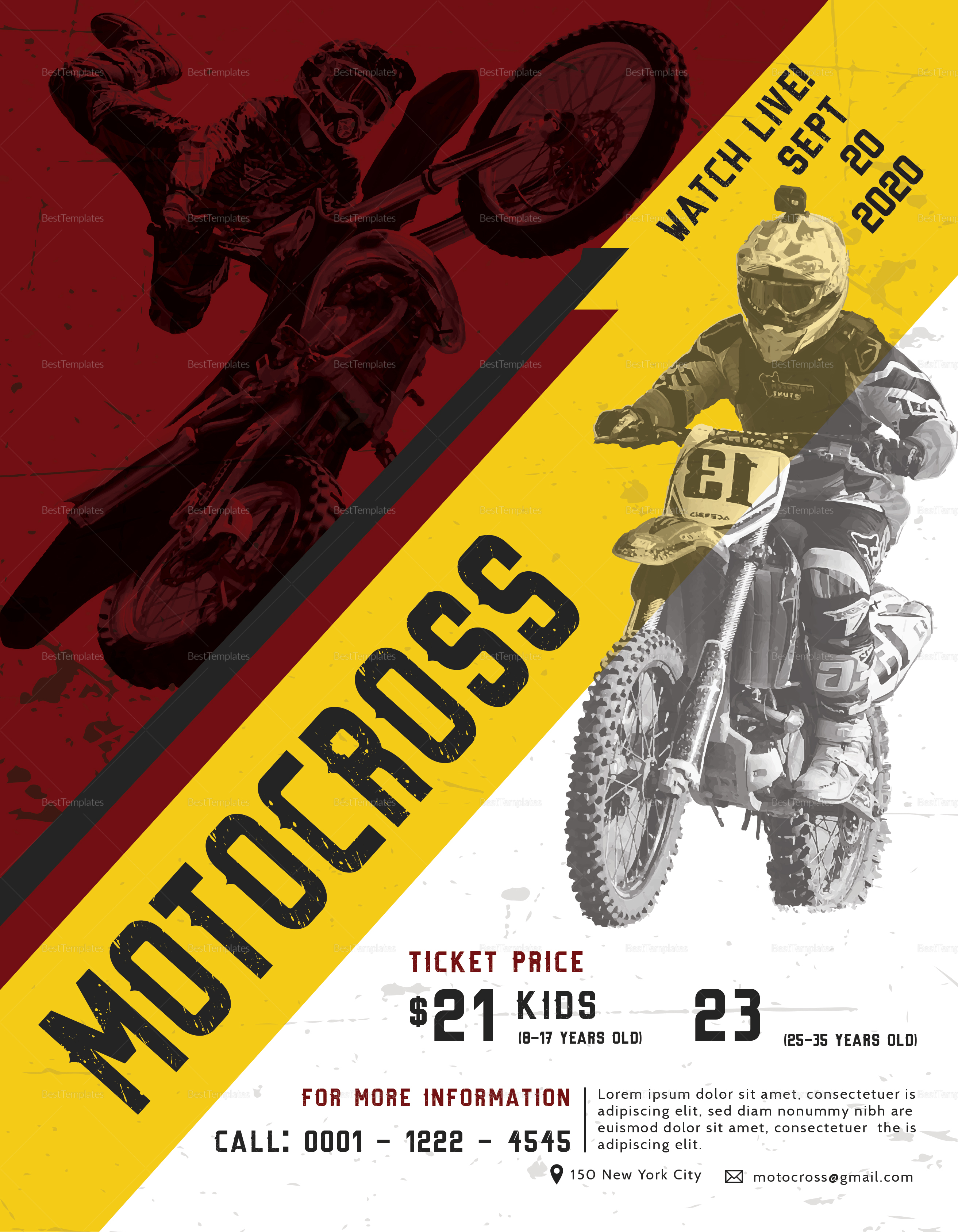 Motocross Flyer Template