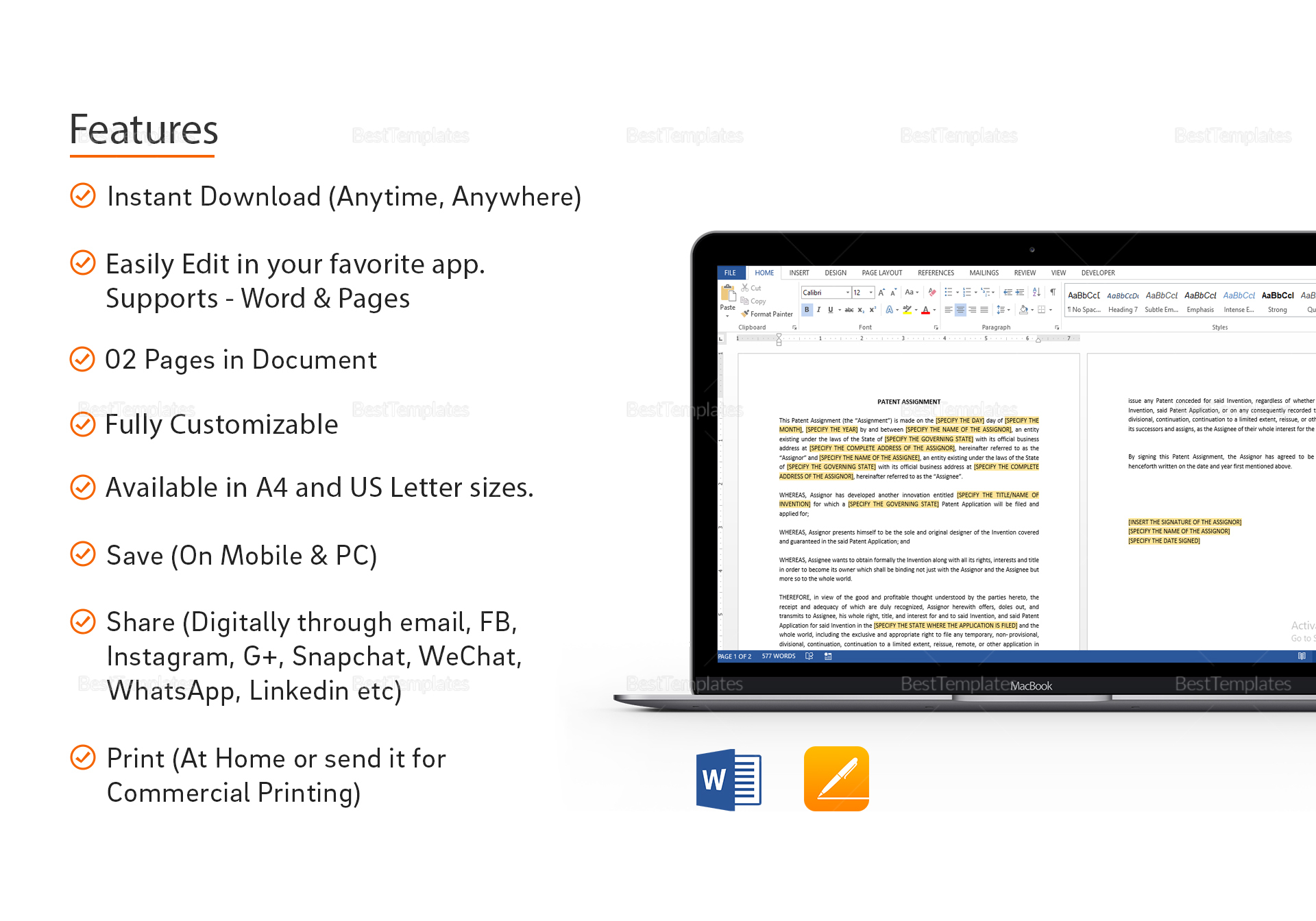 Editable Patent Assignment