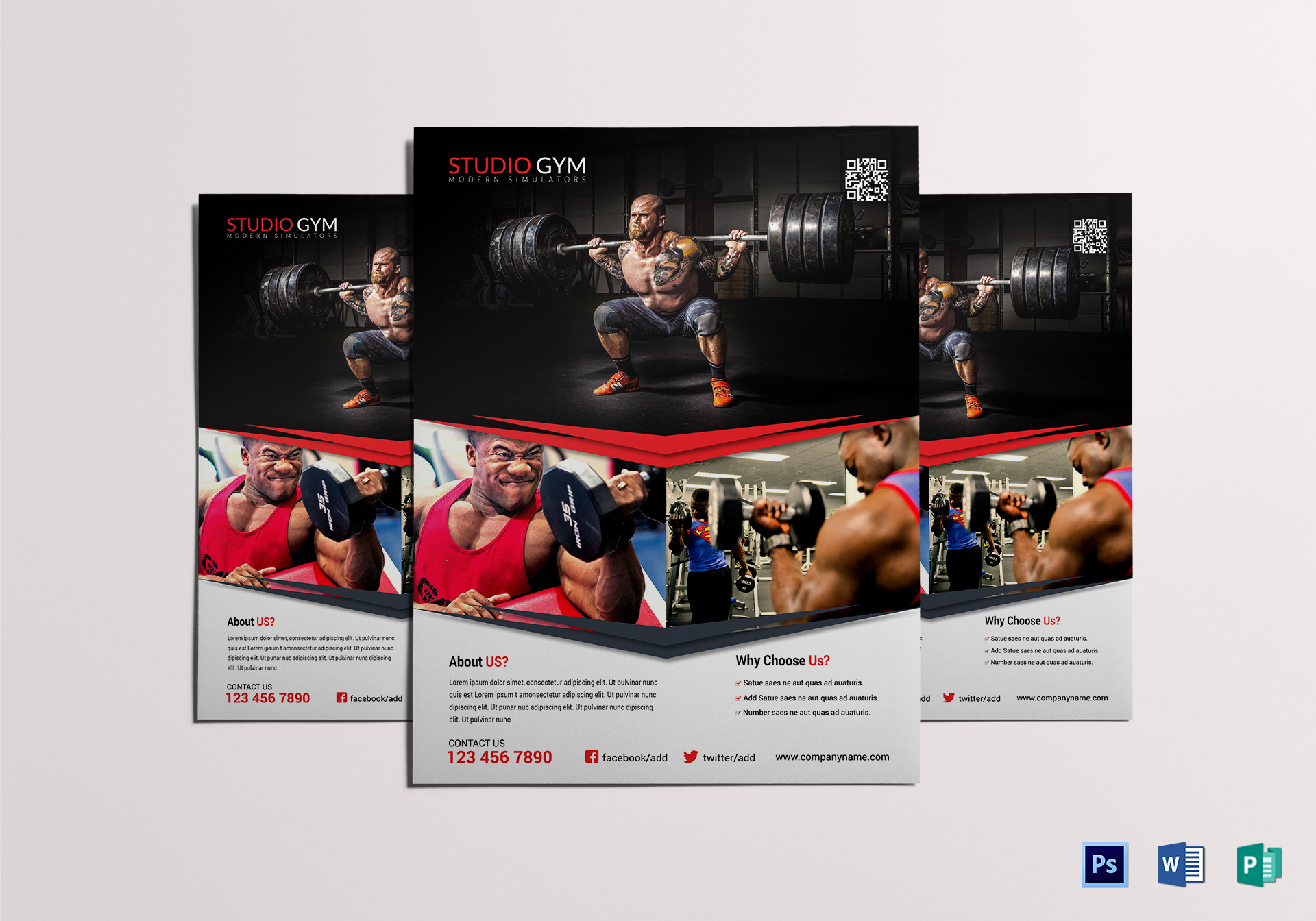 absolute gym fitness flyer design template in psd word publisher