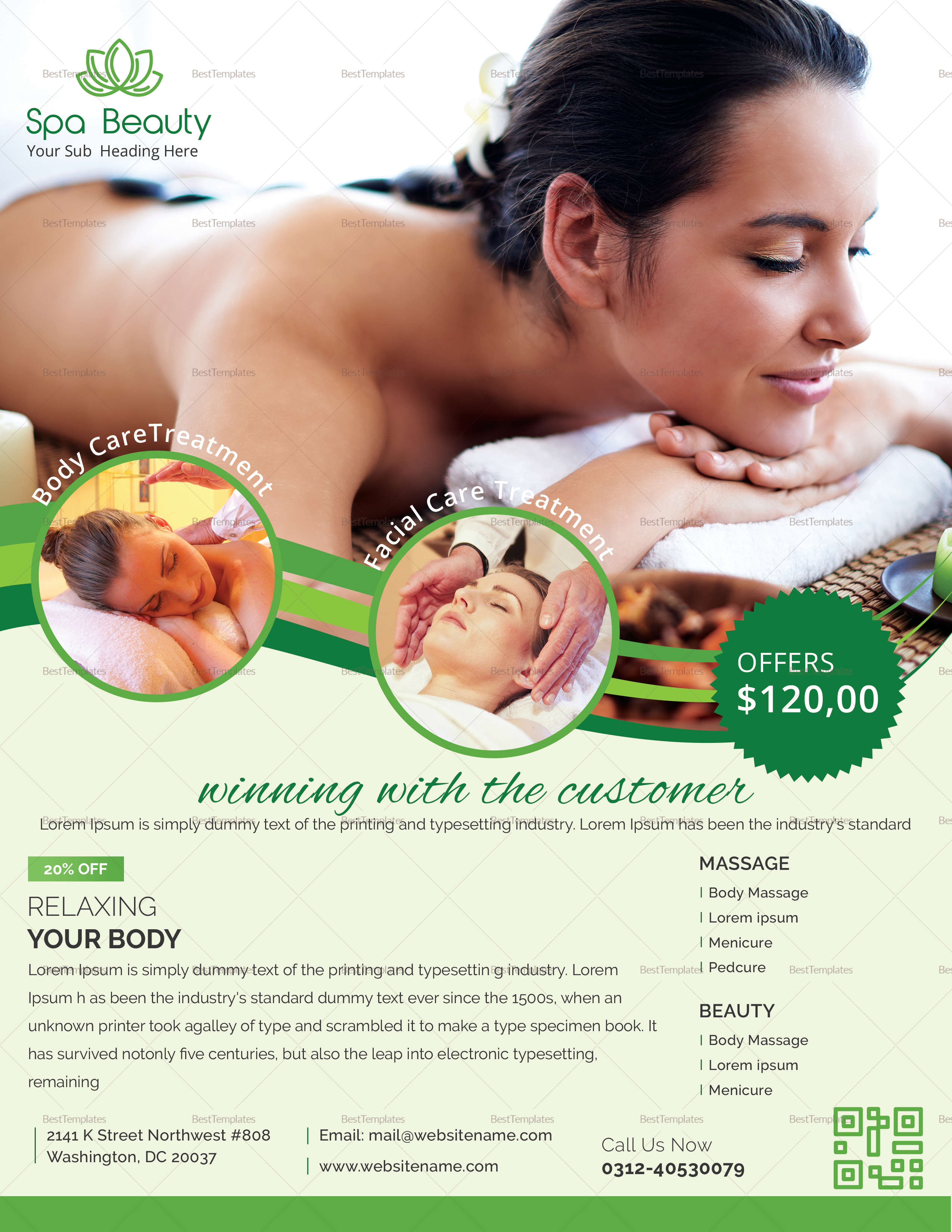  Spa Beauty Flyer Template