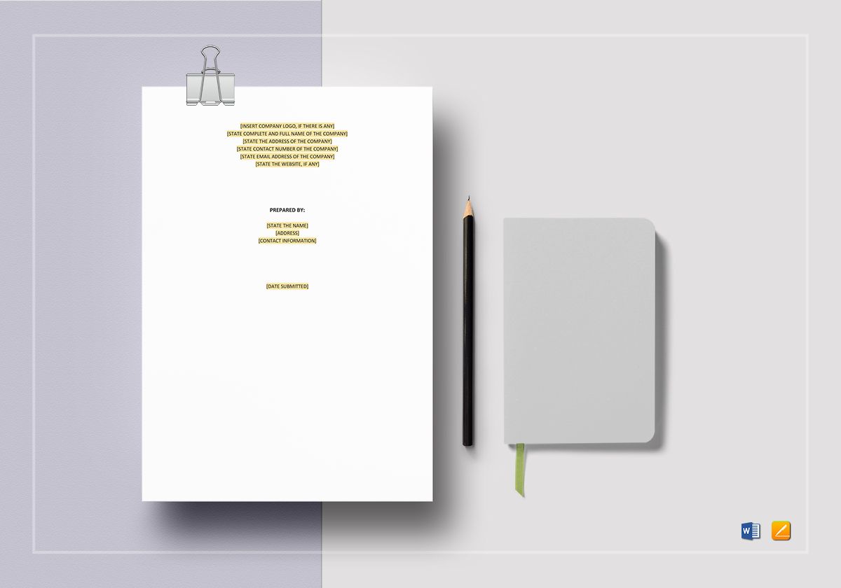 Financial Proposal Template In Word Apple Pages
