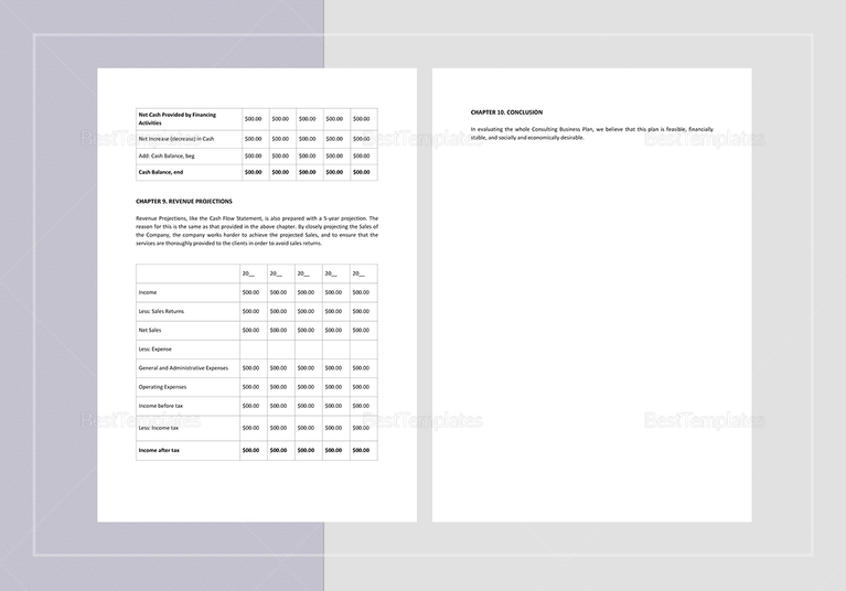 business plan cabinet de consulting