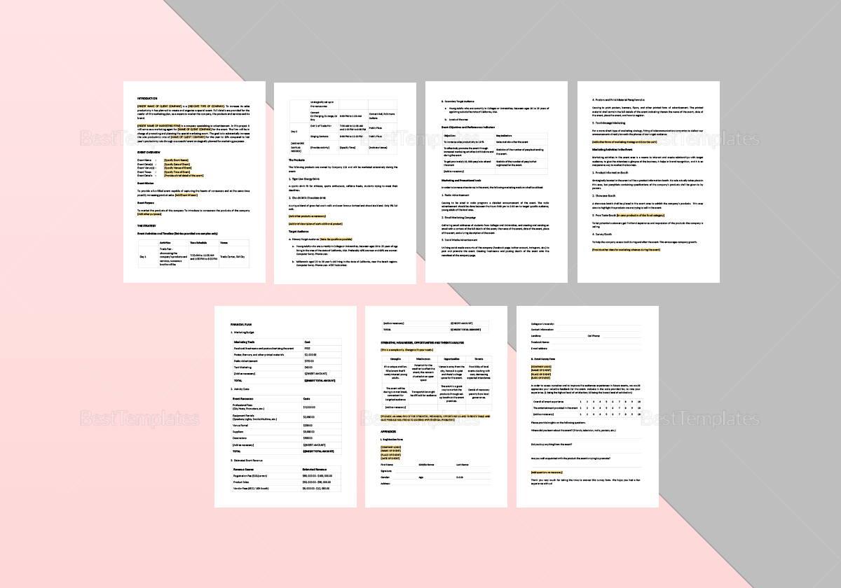 Event Marketing Plan Template In Word Apple Pages Event Marketing Plan Template In Word Apple Pages