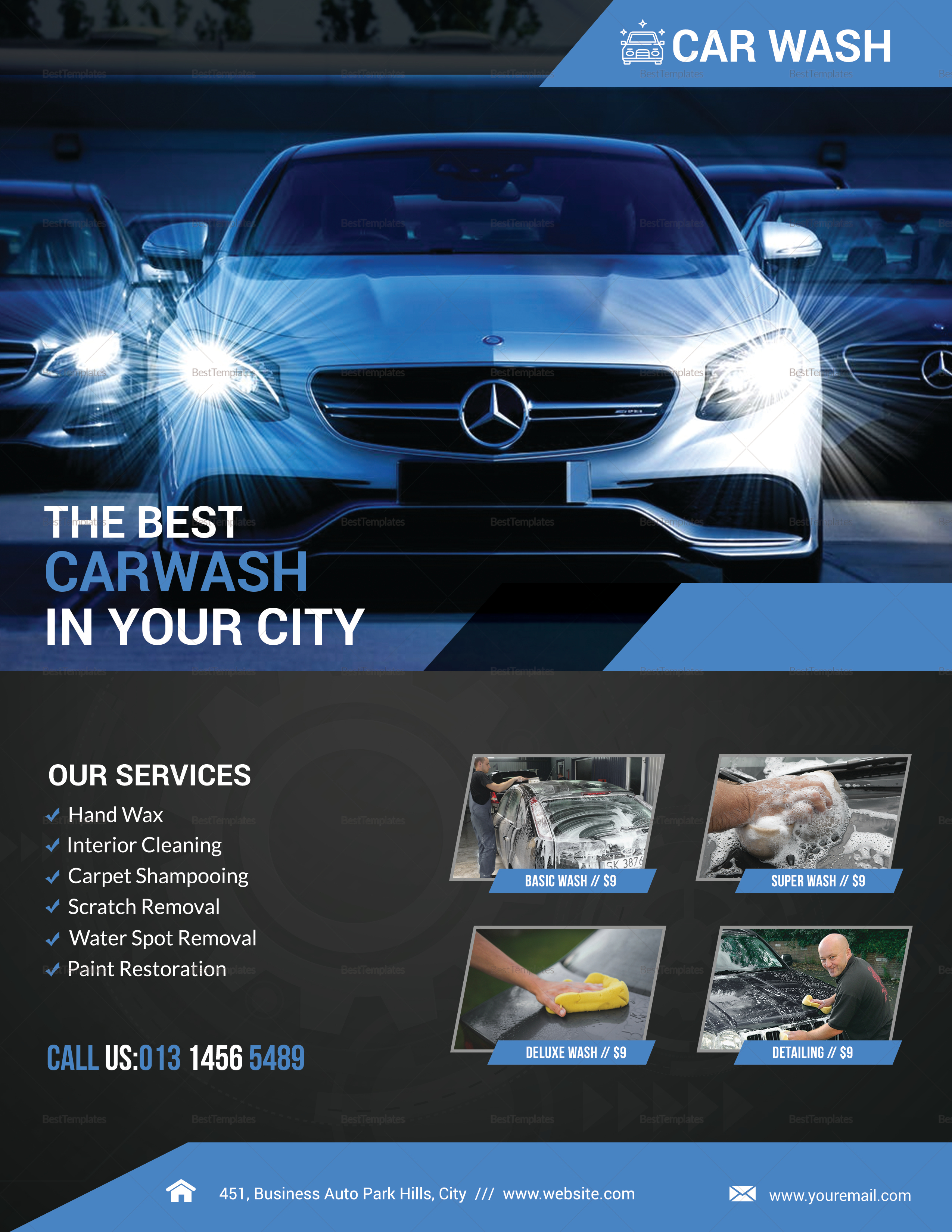 Car Wash Service Flyer Template