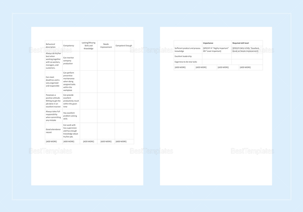 Training Gap Analysis Template in Word, Apple Pages