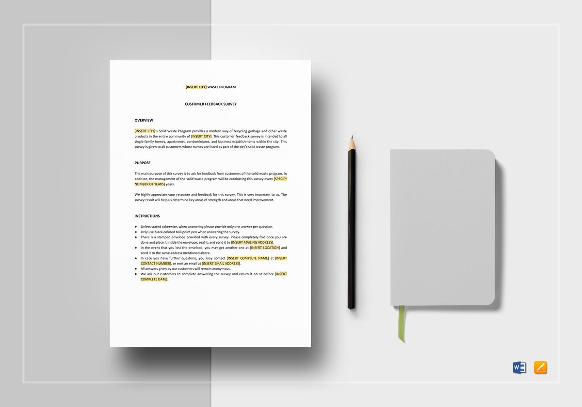 customer feedback survey template in word apple pages customer feedback survey sample