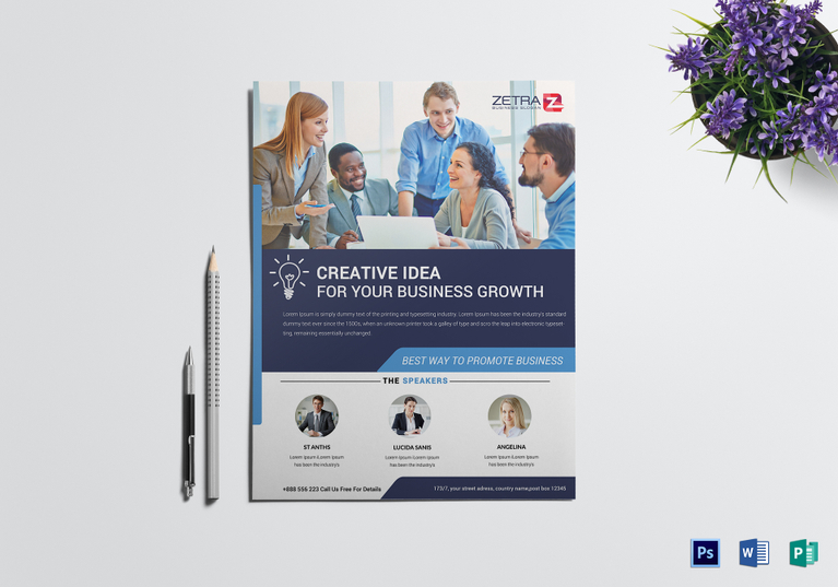 Professional Business Conference Flyer Design Template in PSD ...