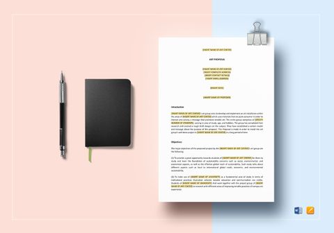 Art Proposal Template in Word, Apple Pages