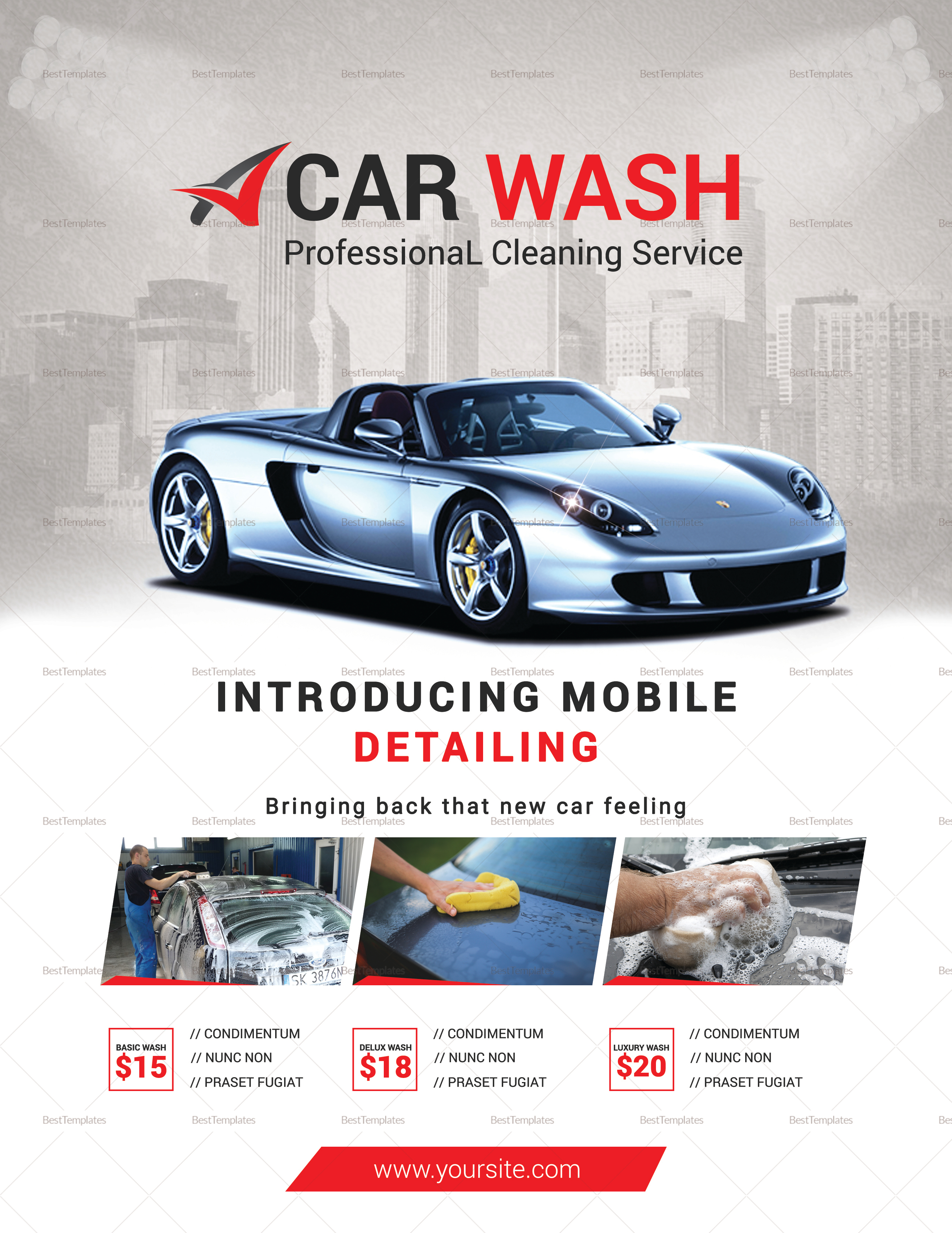 Car Wash Business Flyer Template