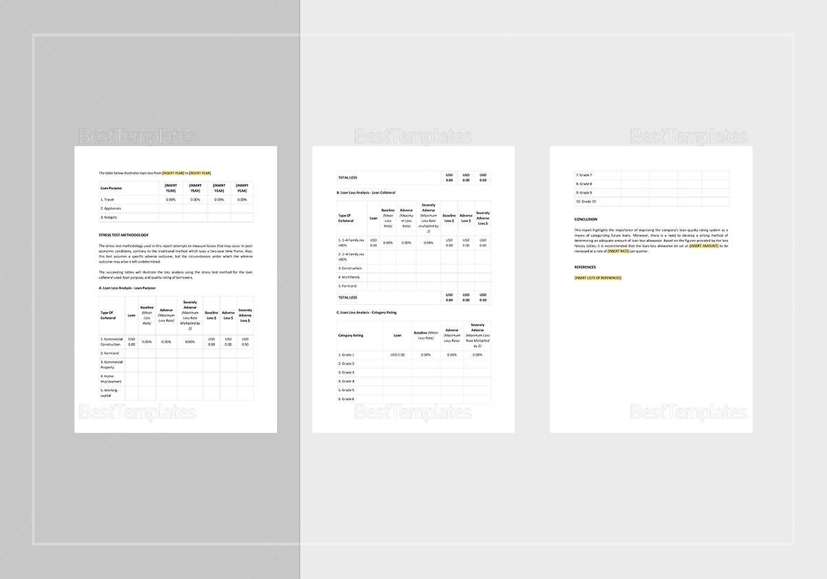 Data Analysis Report Template in Word, Apple Pages