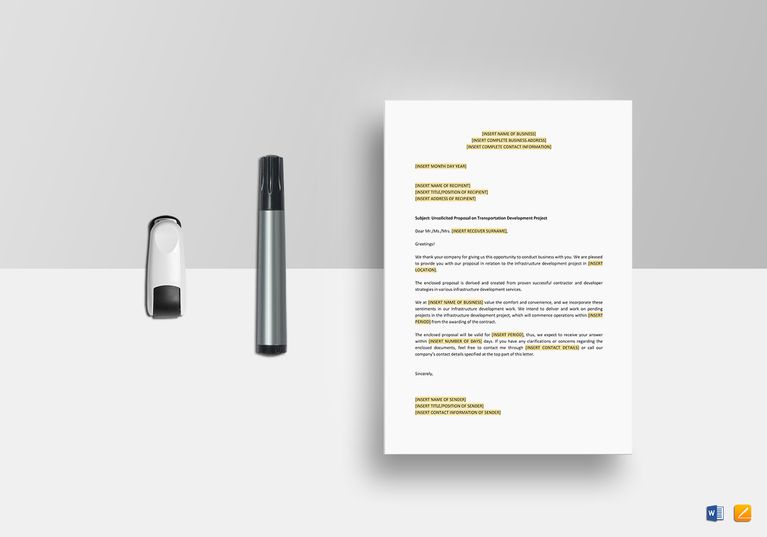 Unsolicited Proposal Template