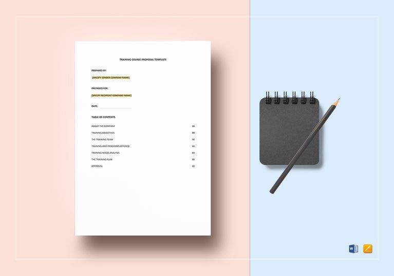 Training Course Proposal Template in Word, Apple Pages