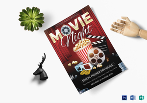 movie night flyer word template