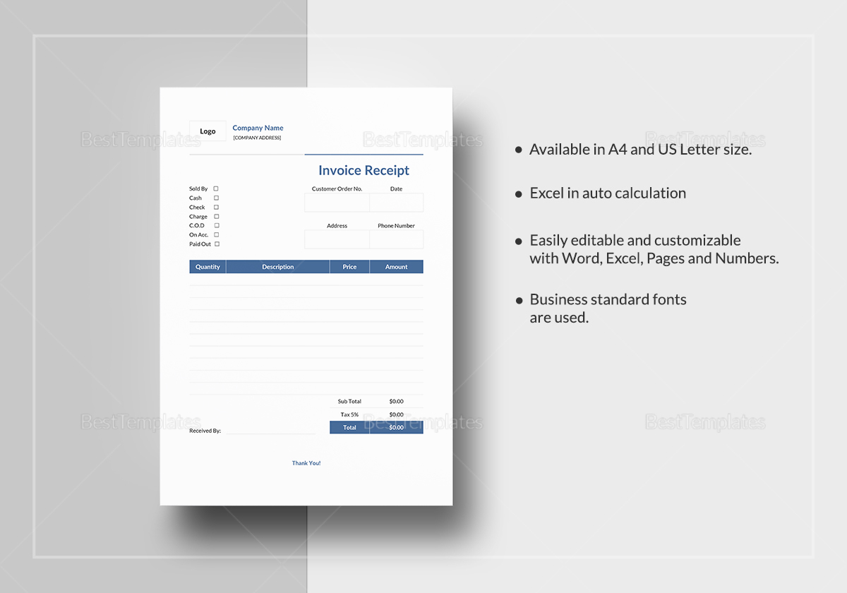 Simple Invoice Receipt Template