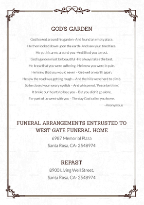 Death Announcement Template in Adobe Photoshop, Microsoft Word