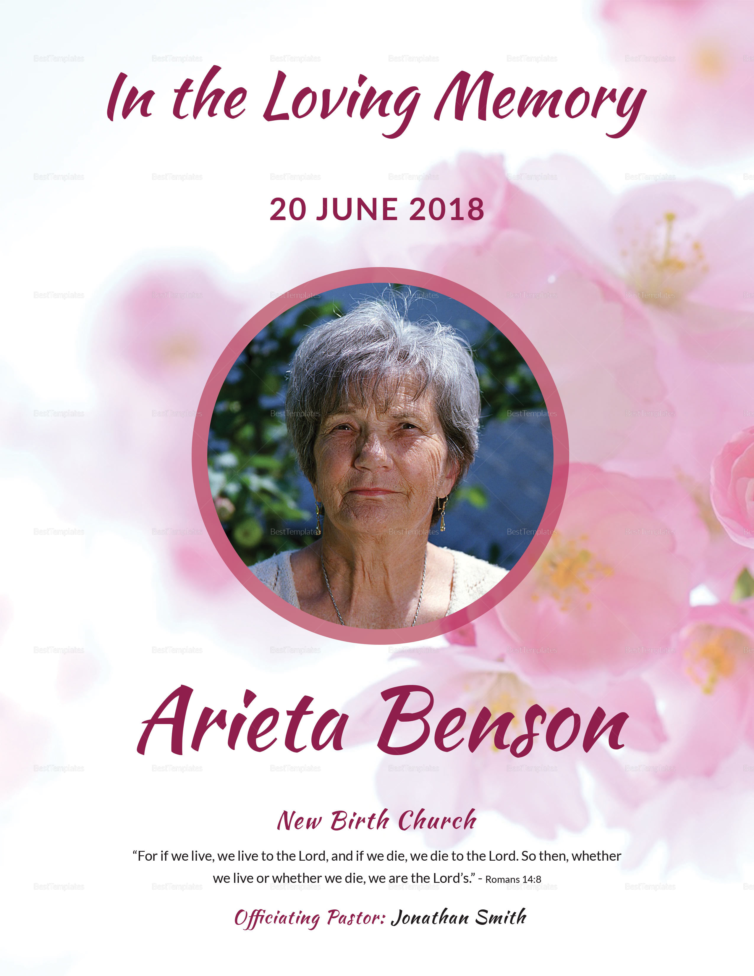 Sample Flyer For Funeral Service at webleonablog Blog