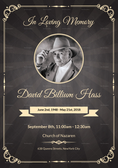 Funeral Invitation Pamphlet Template in Adobe Photoshop, Microsoft Word