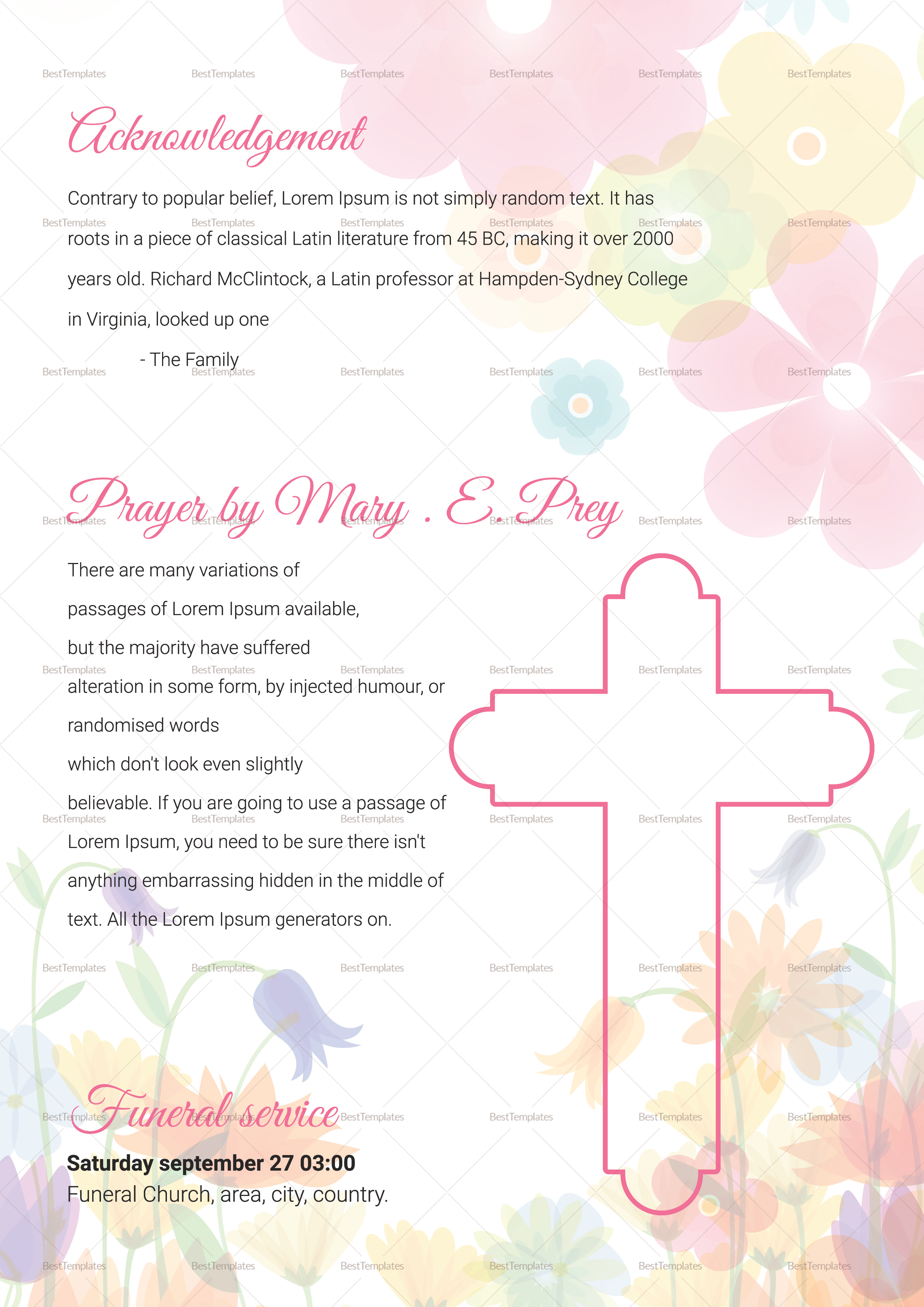 Obituary Funeral Templates