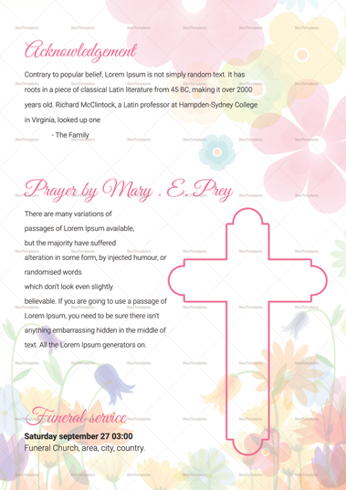 Obituary Funeral Templates For kids in Adobe Photoshop, Microsoft Word