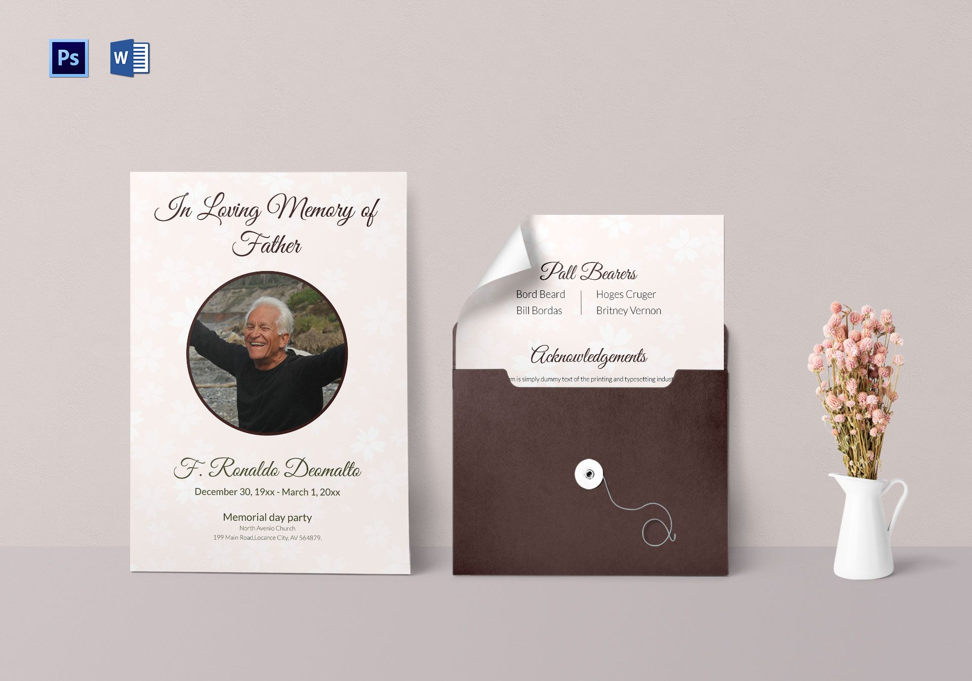 Funeral Invitation Template