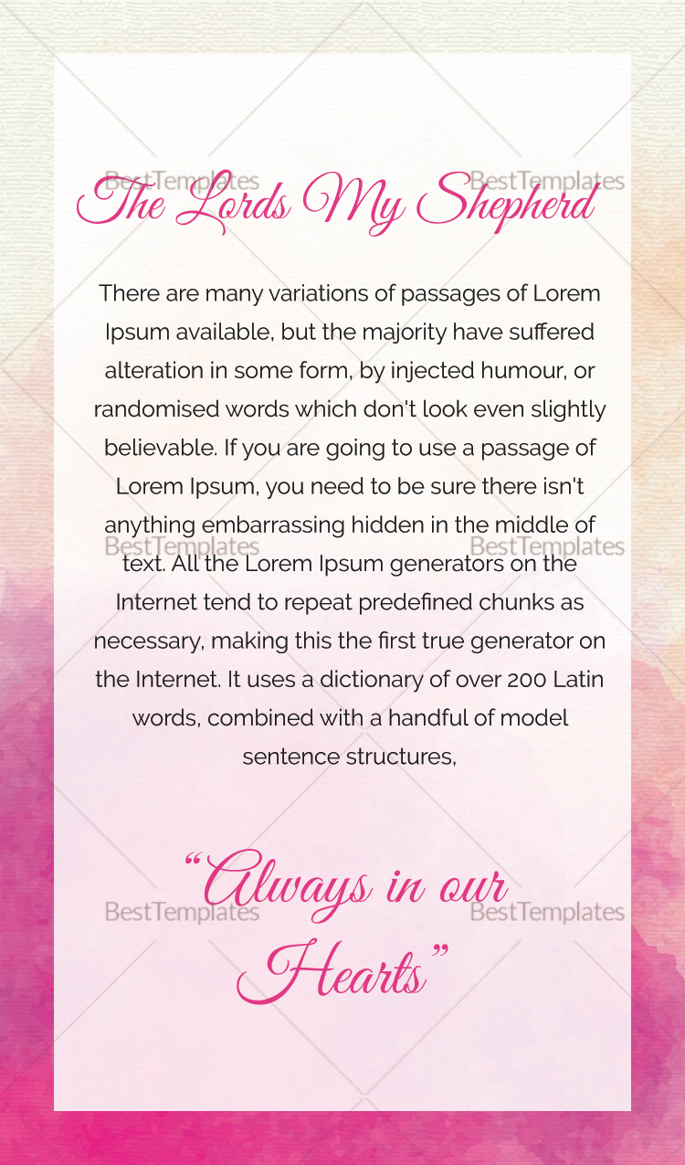 funeral prayer card template for grandmother prayer card template