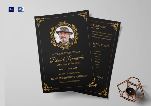 Premium Funeral Resolution Template in Adobe Photoshop, Microsoft Word