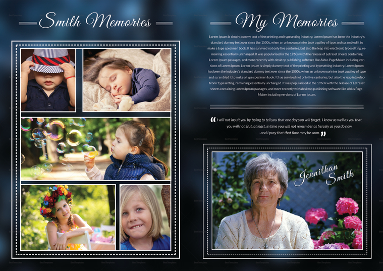 Premium Funeral Booklet Template in Adobe Photoshop, Microsoft Word