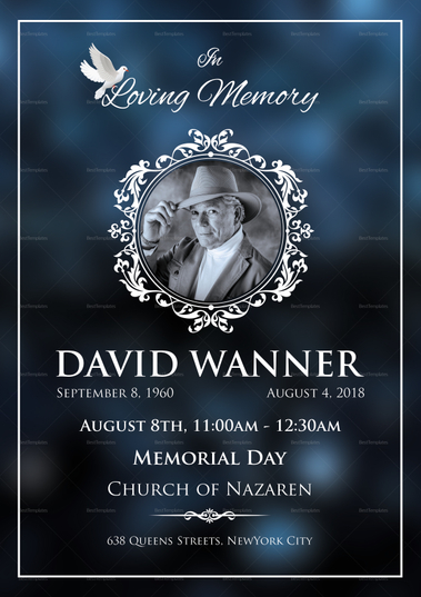 Memorial Funeral Program Template in Adobe Photoshop, Microsoft Word