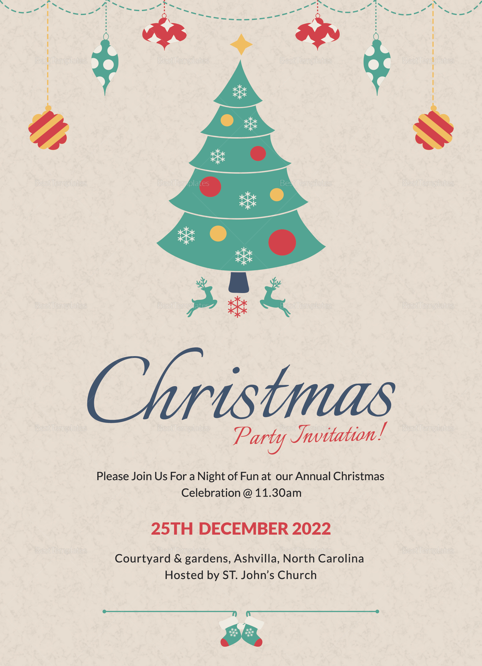 Christmas Invitations Templates