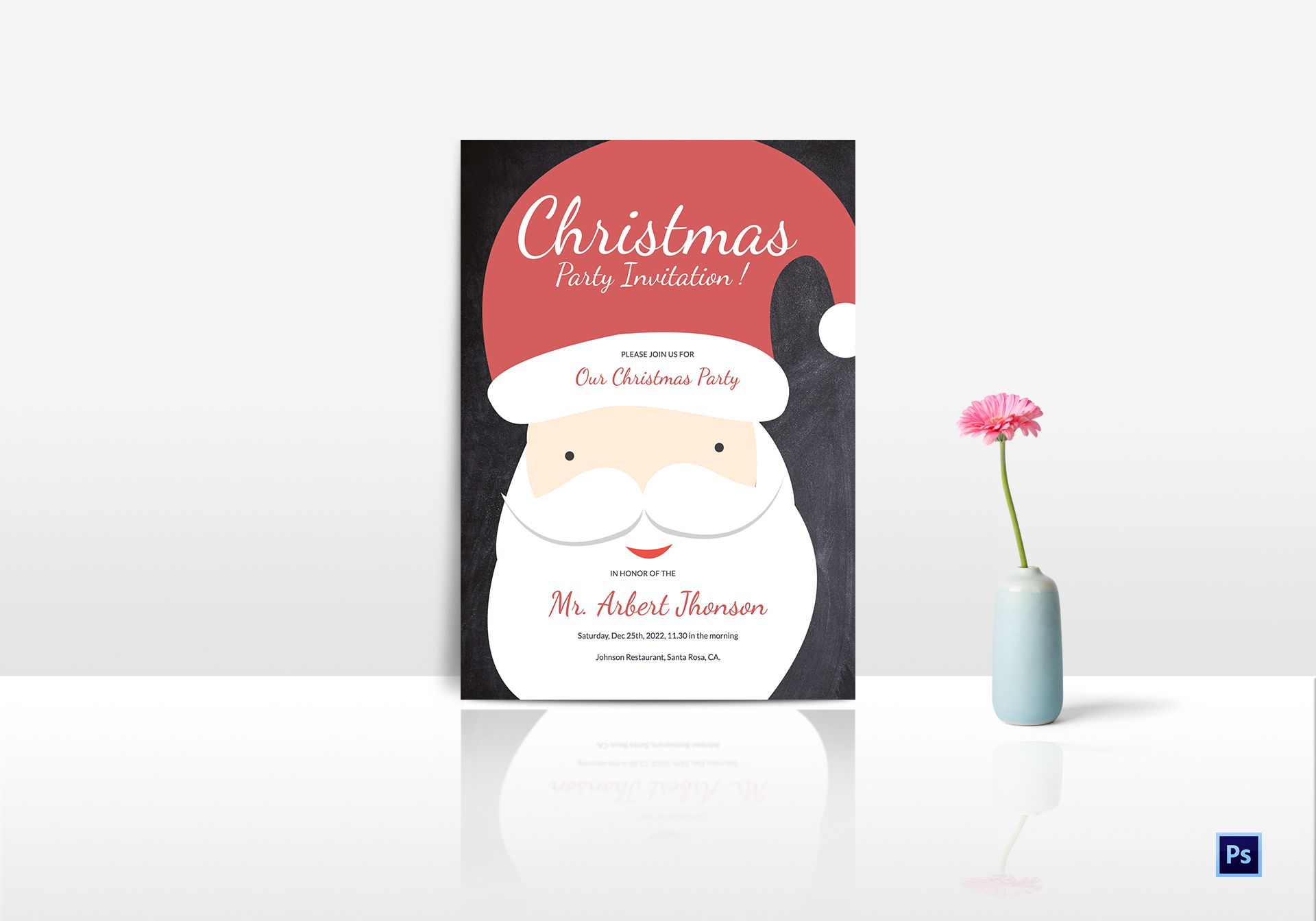 merry christmas party invitation template in adobe photoshop merry christmas party invitation