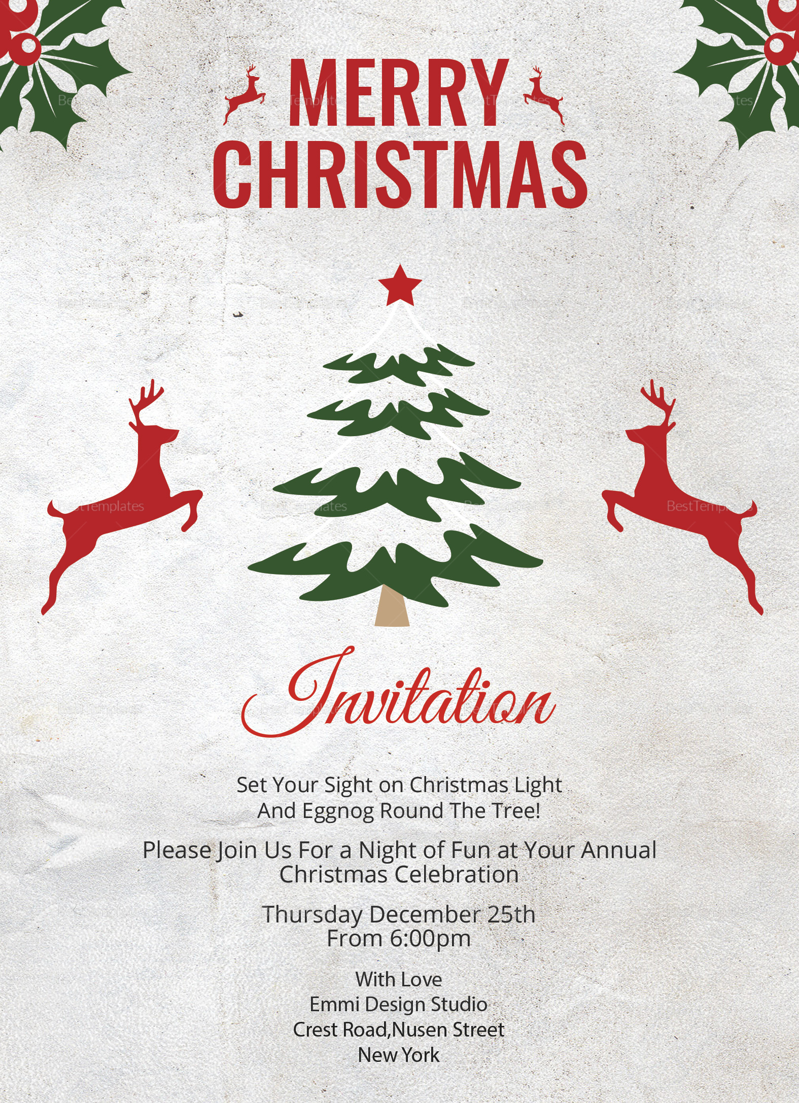 Christmas Party Printable Invitations