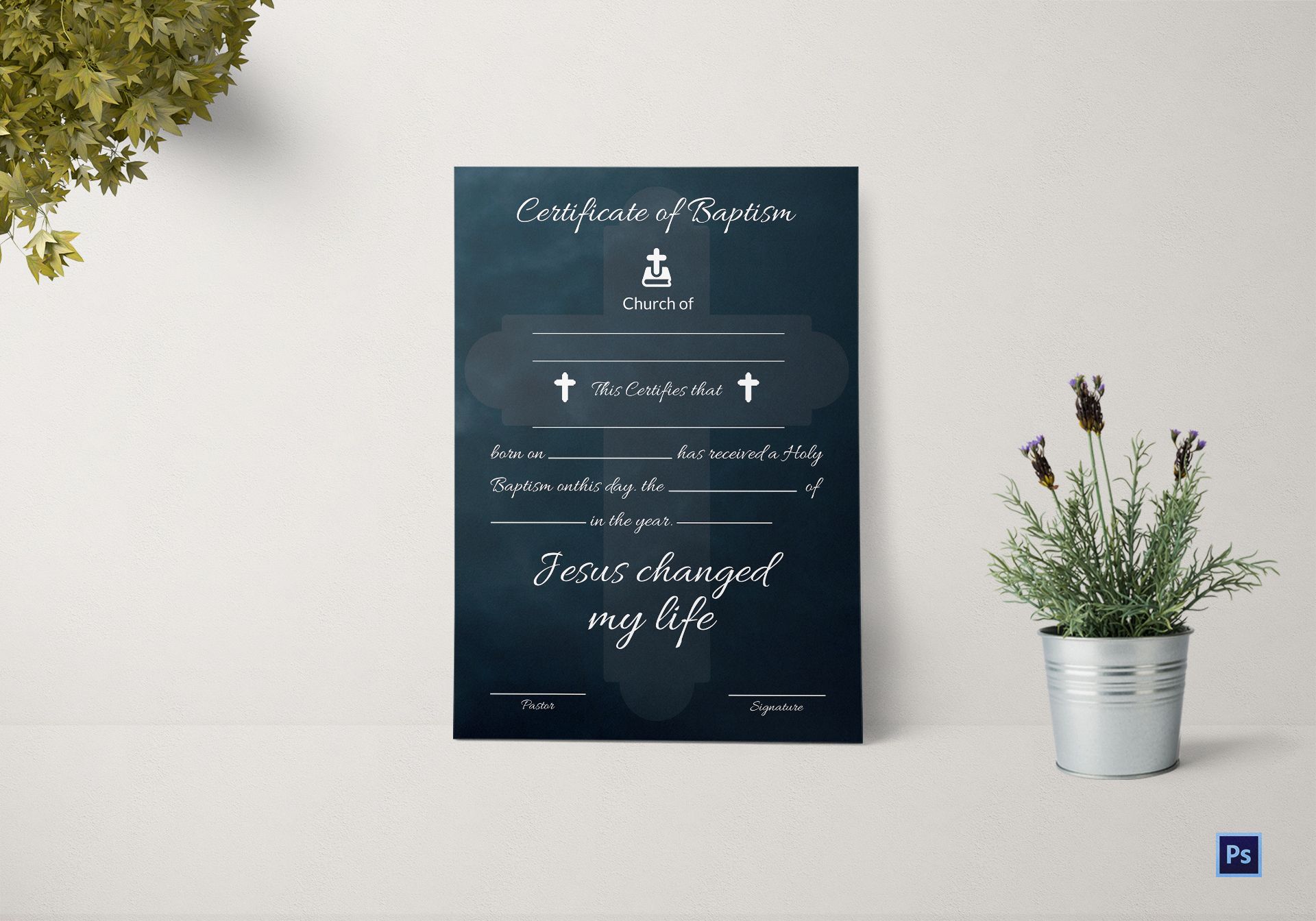 Baptismal Certificate Template