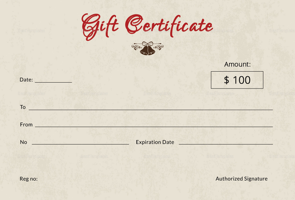 Simple Christmas Gift Certificate Template in Adobe Photoshop