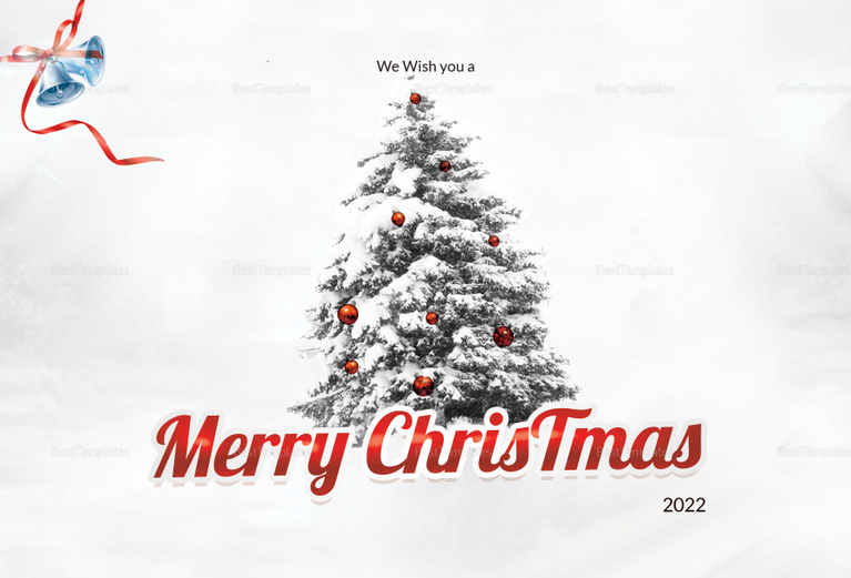 Christmas Holiday Greeting Card Template in Adobe Photoshop